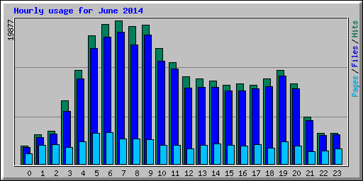 Hourly usage for June 2014
