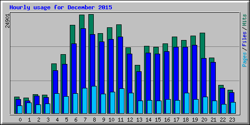 Hourly usage for December 2015
