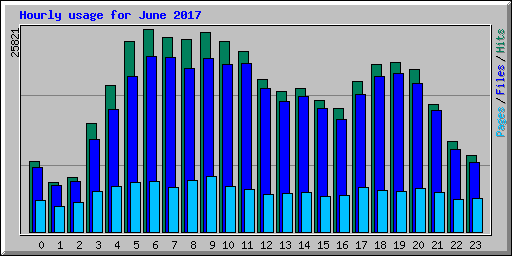 Hourly usage for June 2017