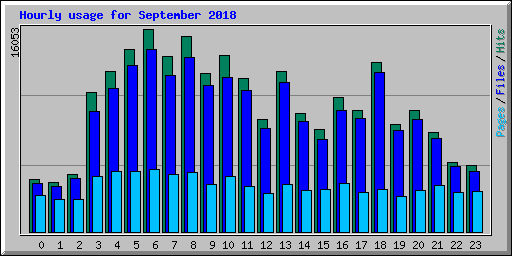 Hourly usage for September 2018