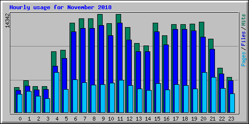 Hourly usage for November 2018