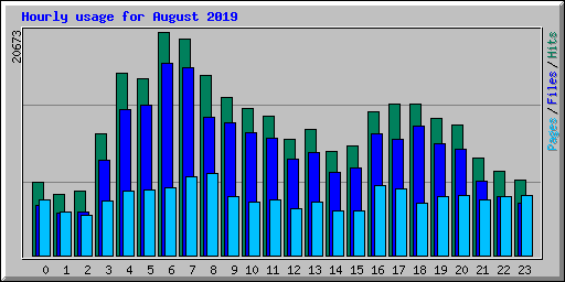 Hourly usage for August 2019