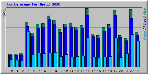 Hourly usage for April 2020