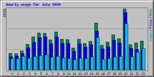 Hourly usage for July 2020