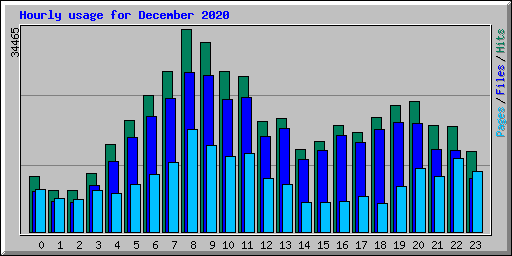 Hourly usage for December 2020