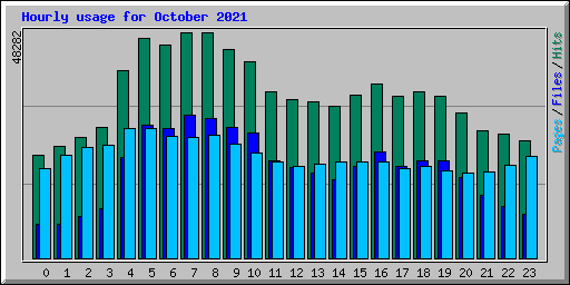 Hourly usage for October 2021