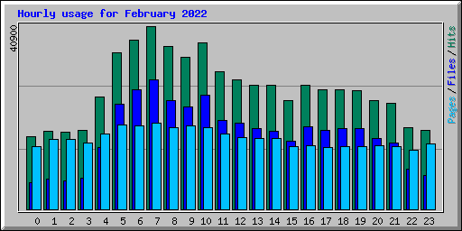 Hourly usage for February 2022