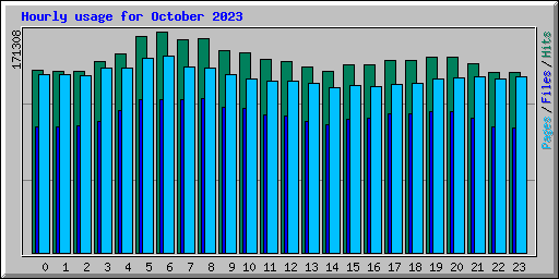 Hourly usage for October 2023