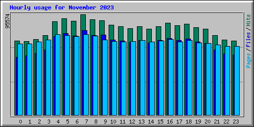 Hourly usage for November 2023