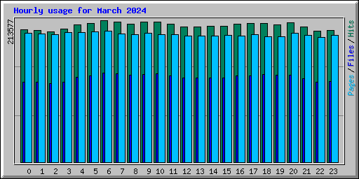 Hourly usage for March 2024