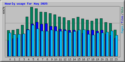 Hourly usage for May 2025