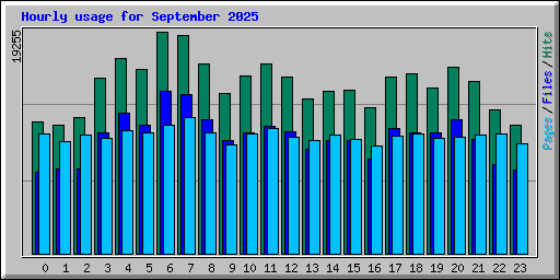 Hourly usage for September 2025