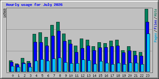Hourly usage for July 2026